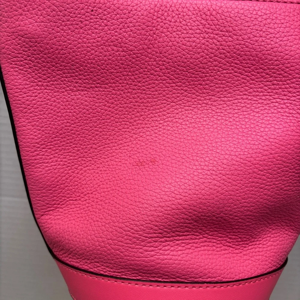 Michael Kors Townsend Pink Leather Small Convertible Bucket Bag Crossbody - Picture 7 of 15